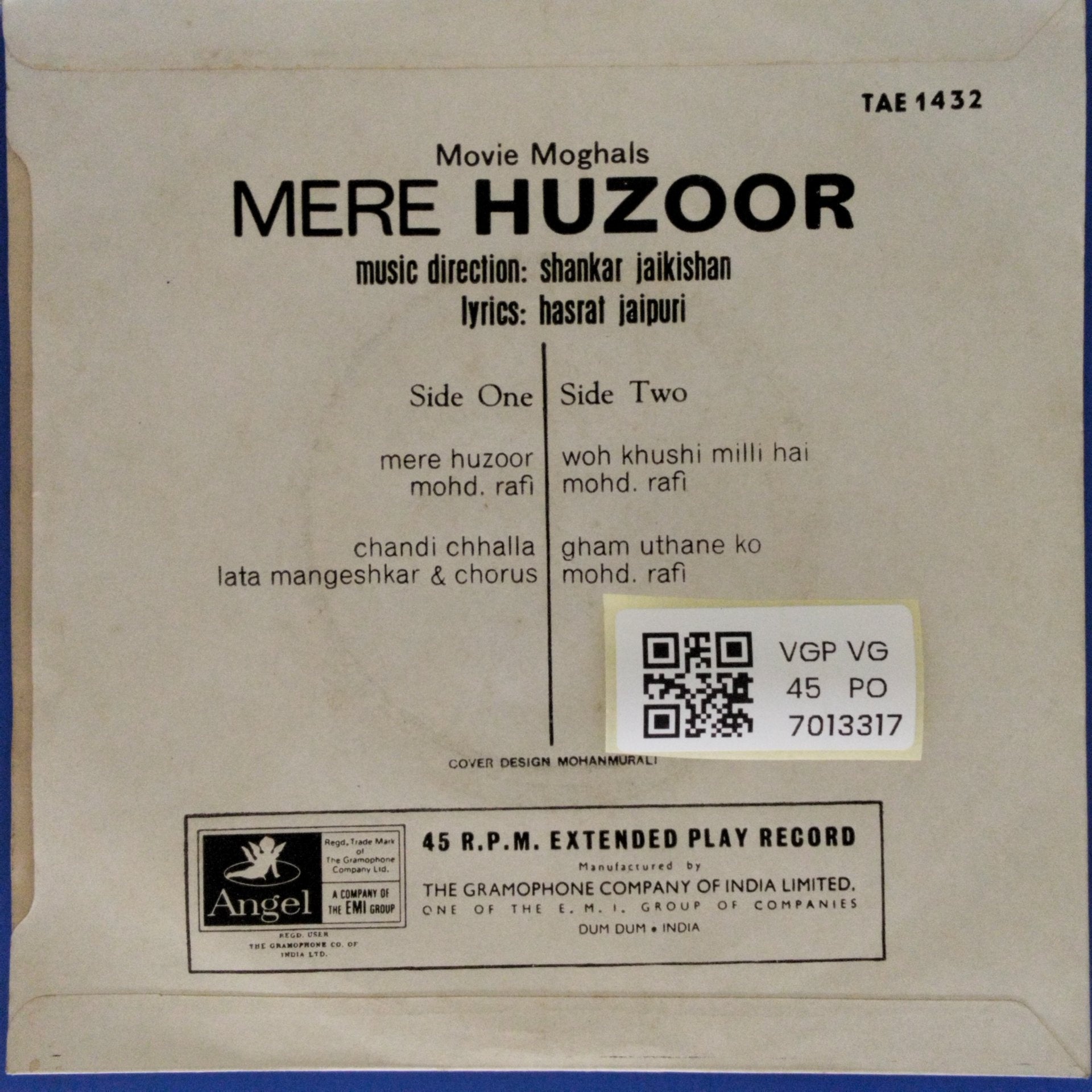 Shankar Jaikishan - Mere Huzoor (45-RPM)