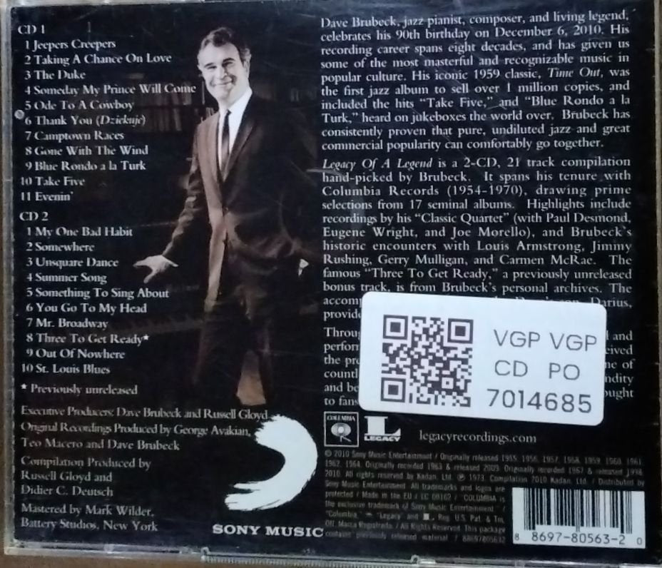 Dave Brubeck - Legacy of a Legend (CD) (2)