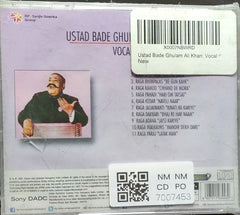 Ustad Bade Ghulam Ali Khan - Vocal (CD)