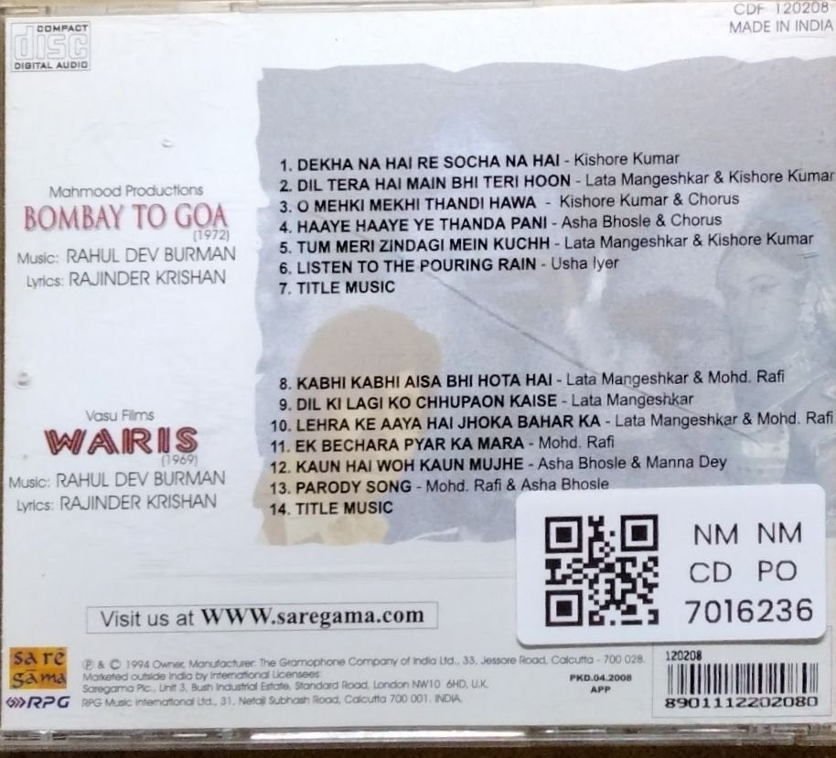 Rahul Dev Burman - Bombay to Goa / Waris (CD)