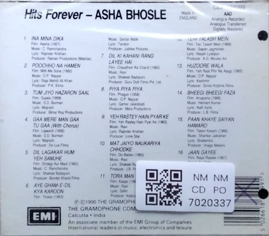 Asha Bhosle - Hits Forever - Asha Bhosle (CD)