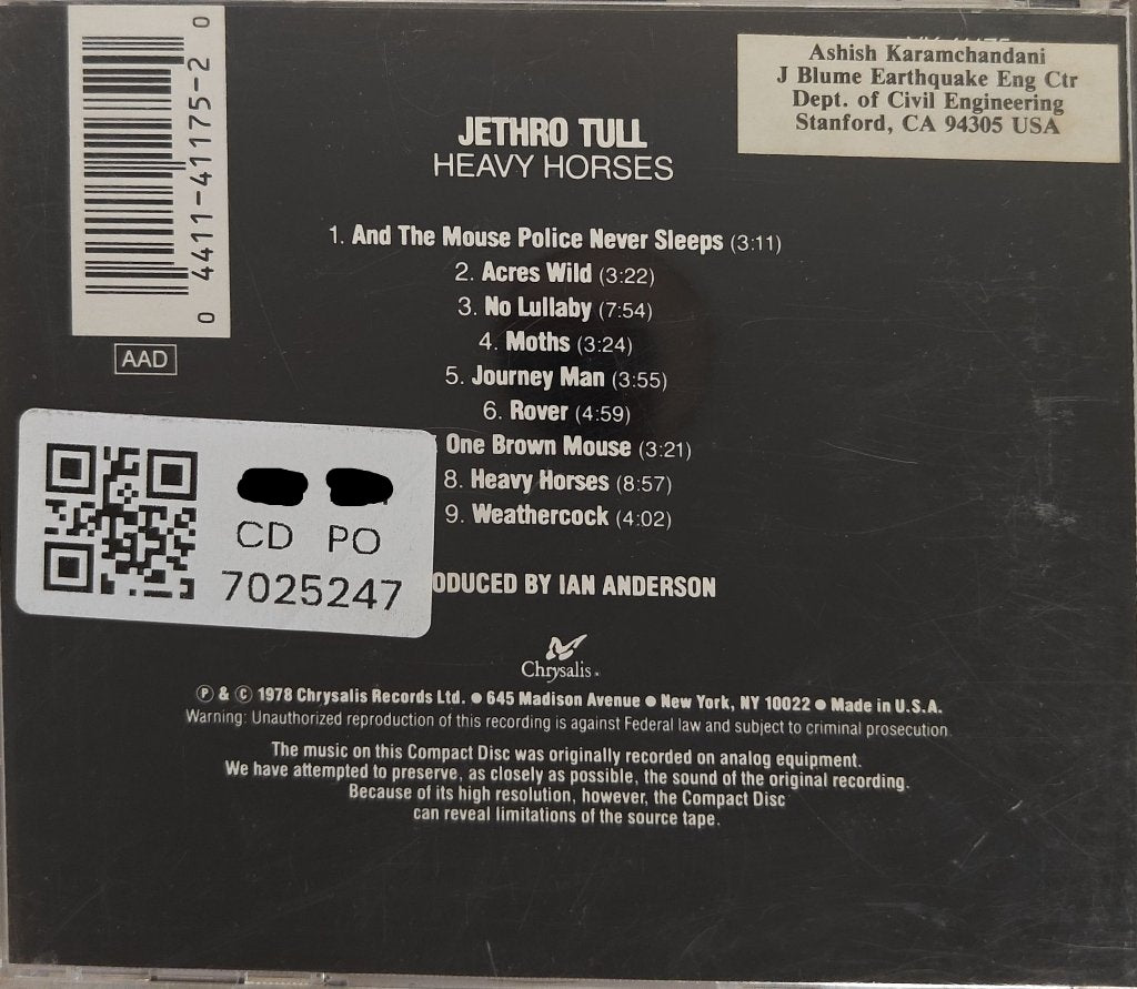Jethro Tull - Heavy Horses (CD)