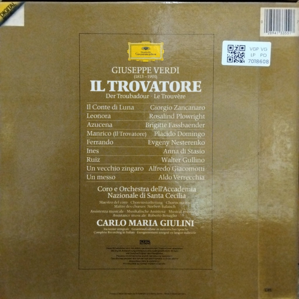 Carlo Maria Giulini, Coro e Orchestra dell'Accademia Nazionale di Santa Cecilia - Il Trovatore (Vinyl) (3)