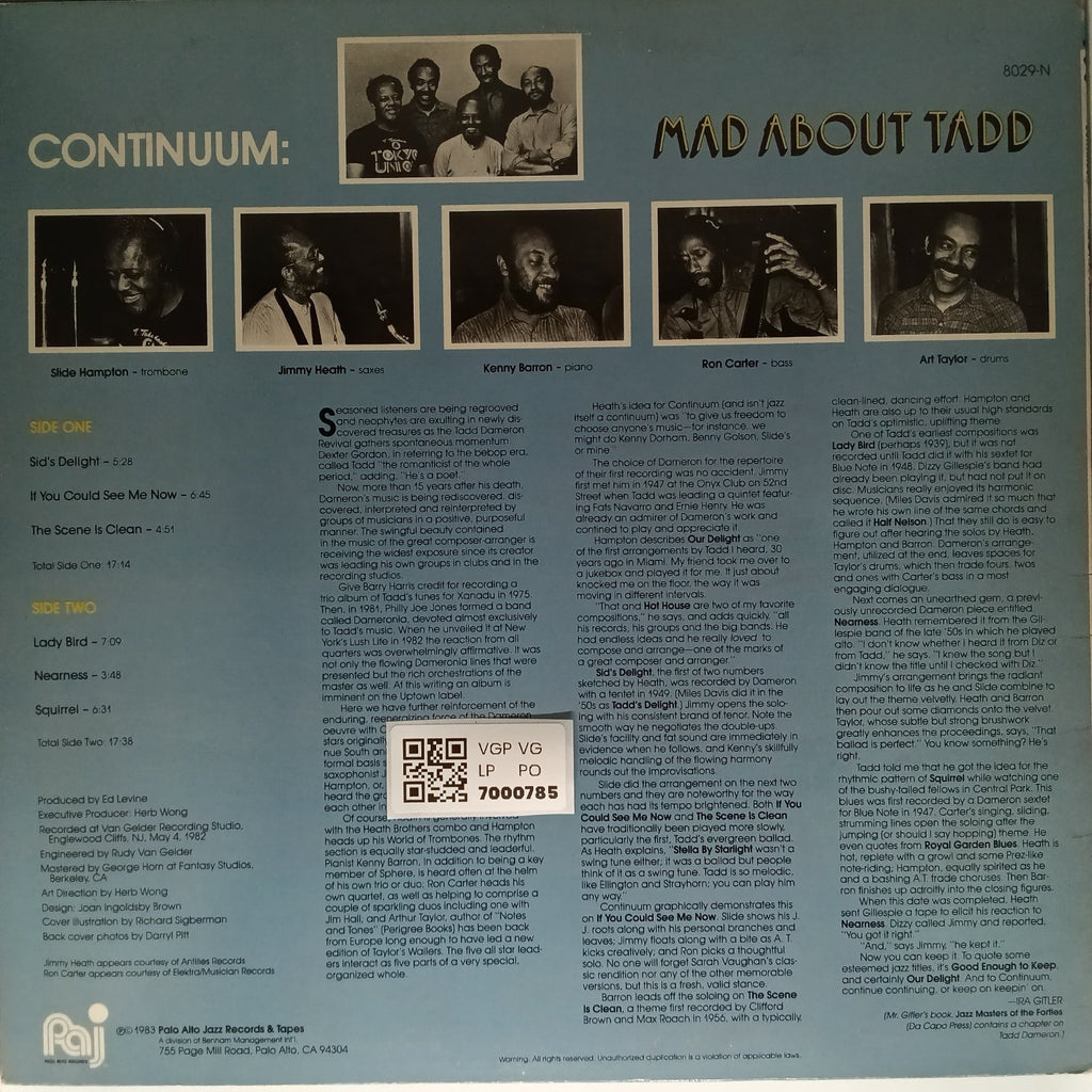Continuum - Mad About Tadd (Vinyl)