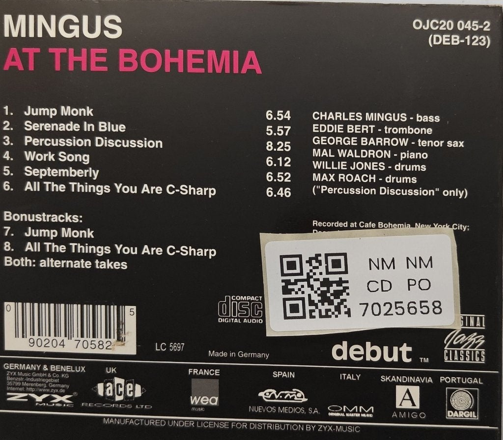 Charles Mingus - Mingus at the Bohemia (CD)