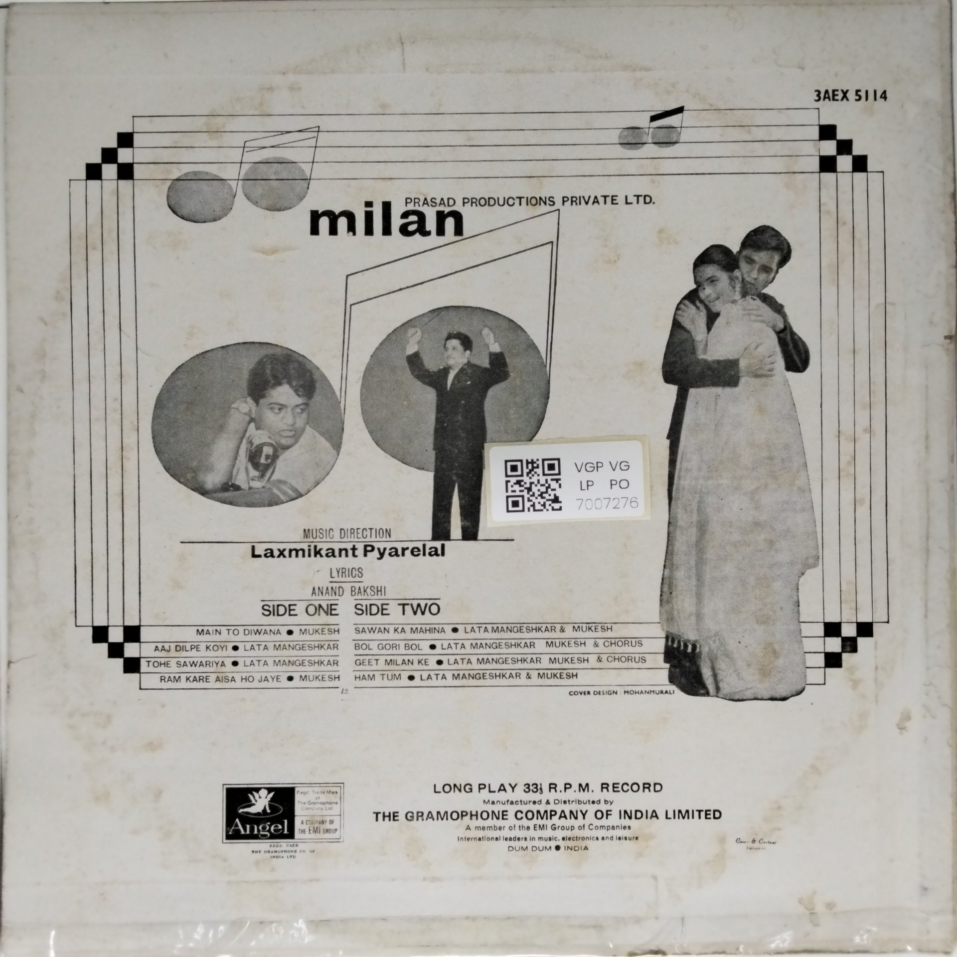 Laxmikant Pyarelal - Milan (Vinyl)