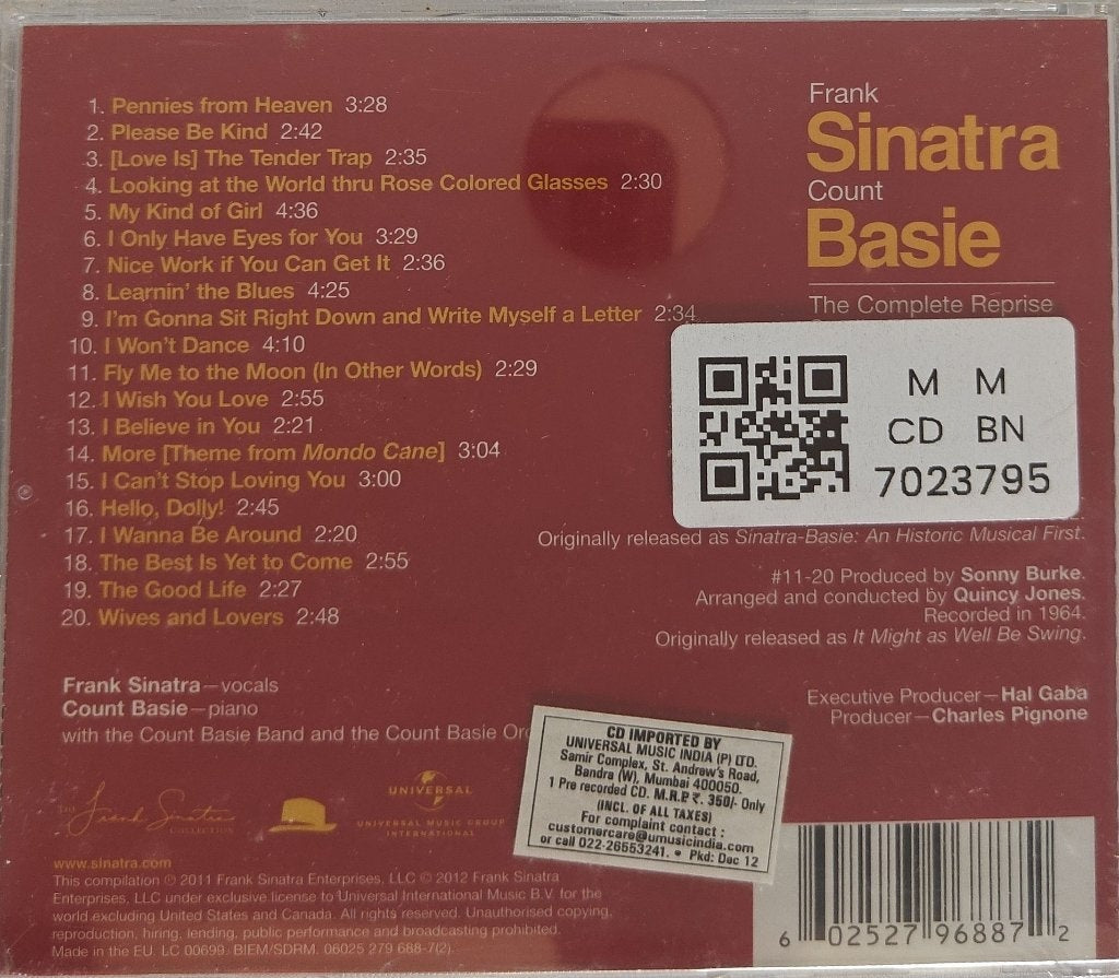 Frank Sinatra, Count Basie - The Complete Reprise Studio Recordings (CD)
