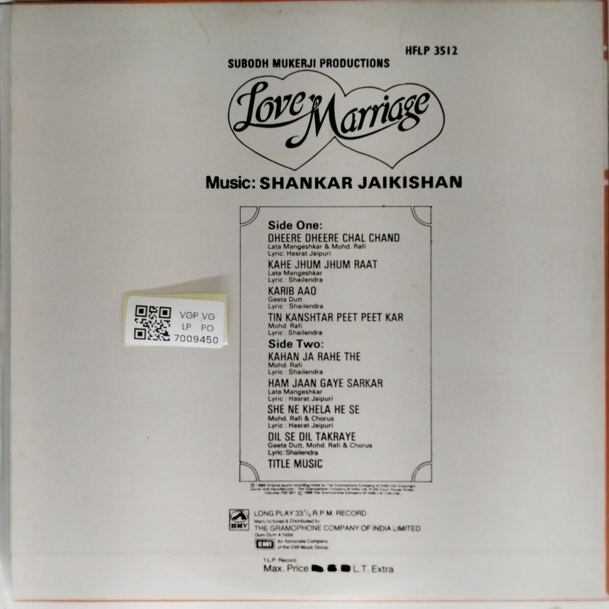 Shankar Jaikishan - Love Marriage (Vinyl)