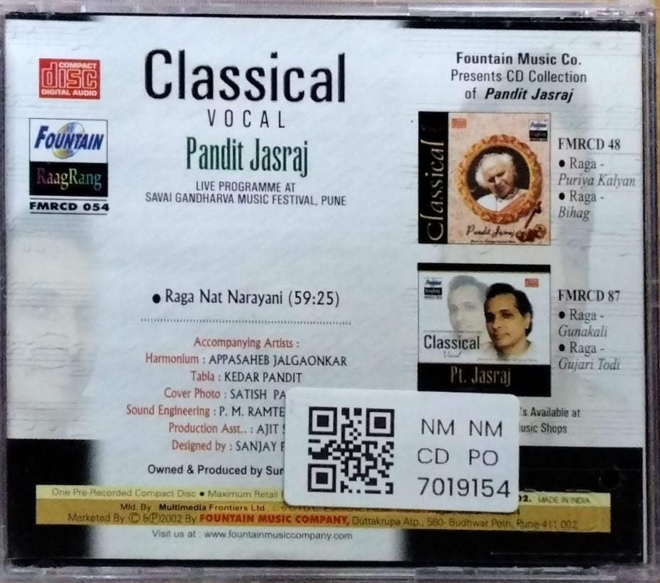 Pandit Jasraj - Classical Vocal (CD)