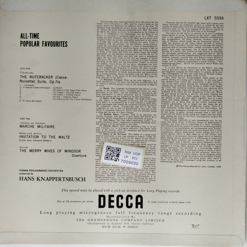 Hans Knappertsbusch, Vienna Philharmonic Orchestra - All-Time Popular Favourites (Vinyl)