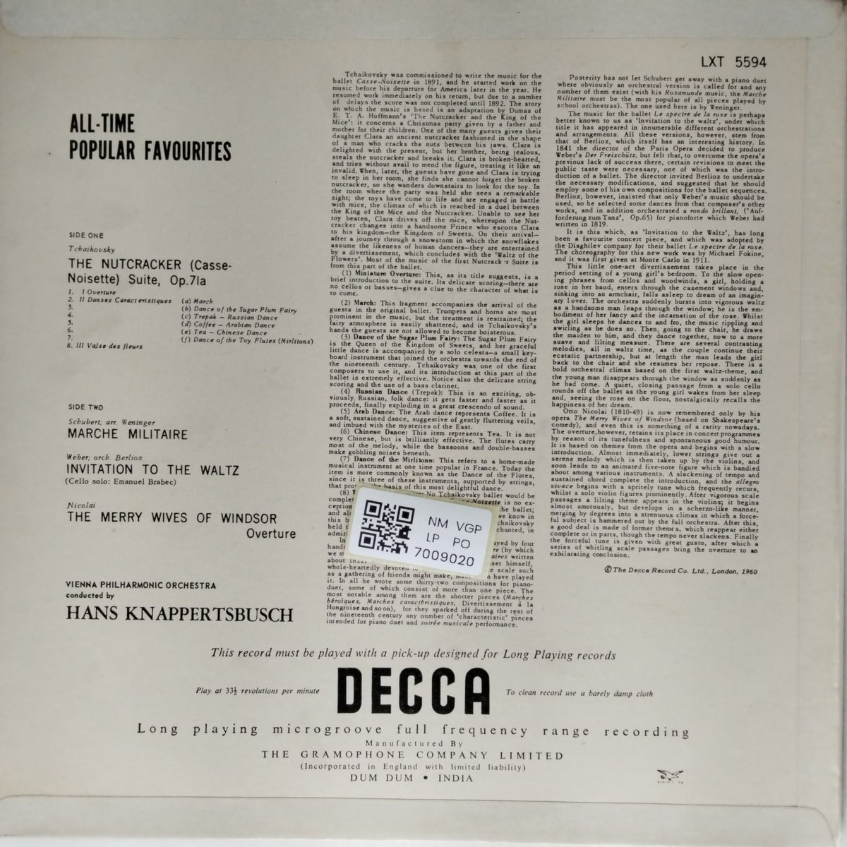 Hans Knappertsbusch, Vienna Philharmonic Orchestra - All-Time Popular Favourites (Vinyl)