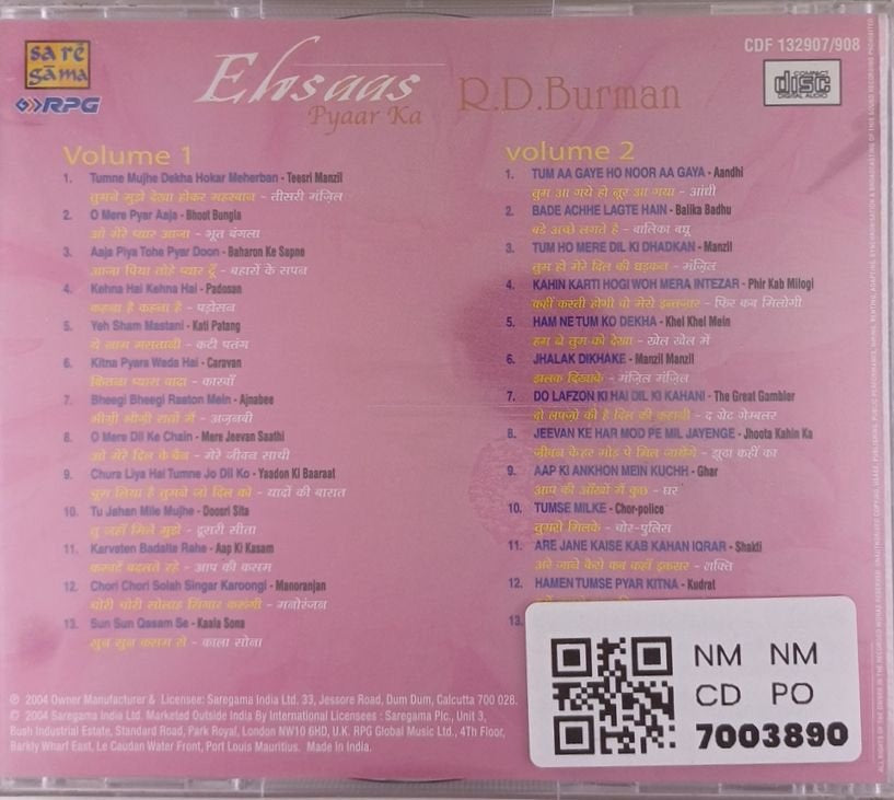 R. D. Burman - Ehsaas Pyaar Ka (CD) (2)