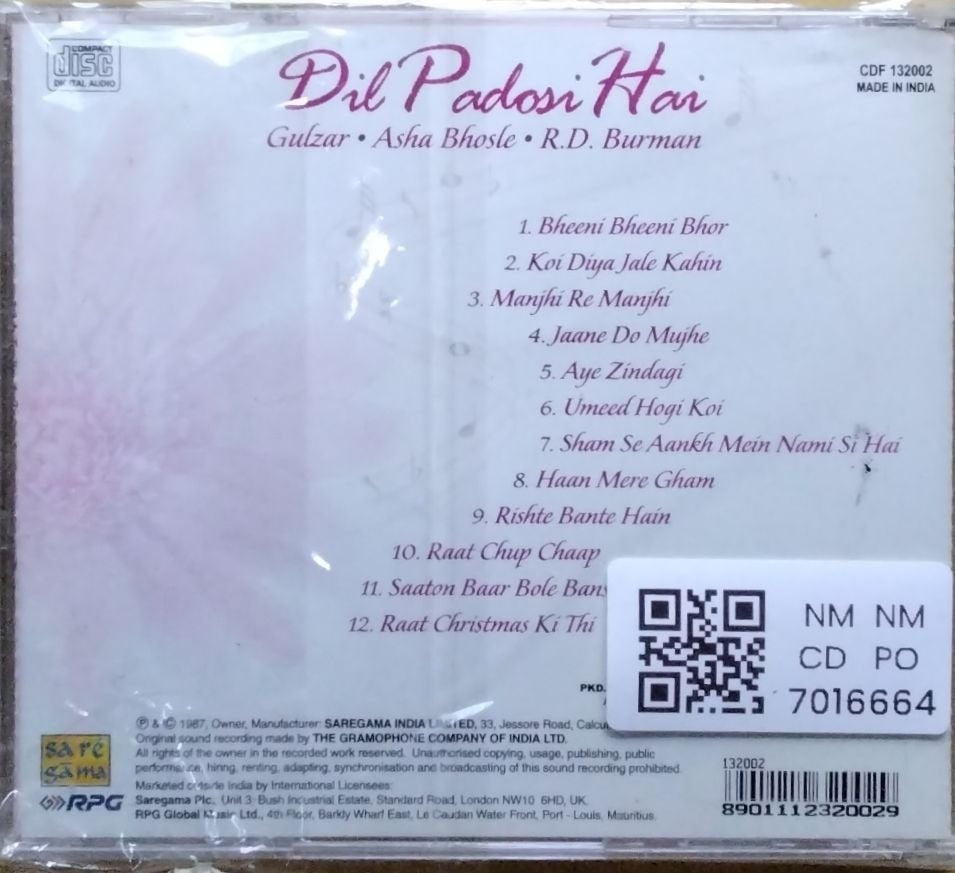 Gulzar, Asha Bhosle, R.D. Burman - Dil Padosi Hai (CD)