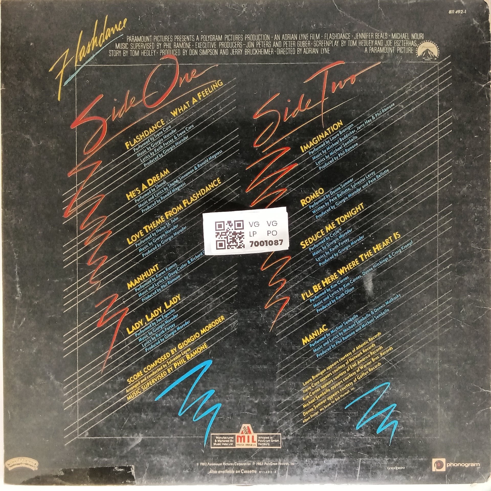 Giorgio Moroder - Flashdance (Original Soundtrack From The Motion Picture) (Vinyl)