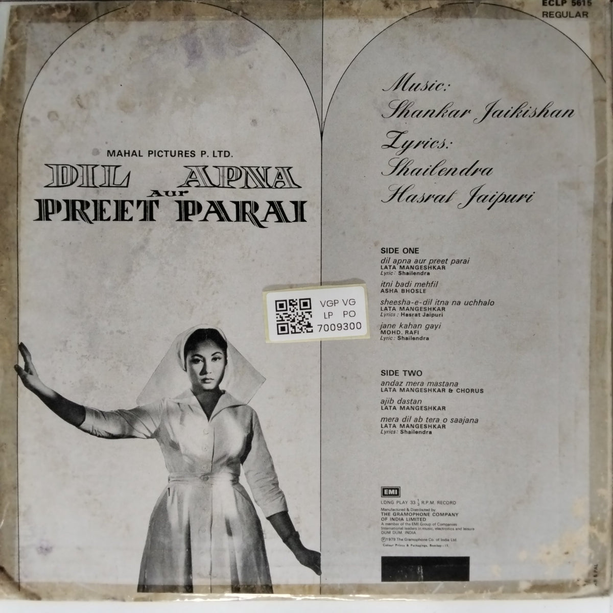 Shankar Jaikishan - Dil Apna Aur Preet Parai (Vinyl)