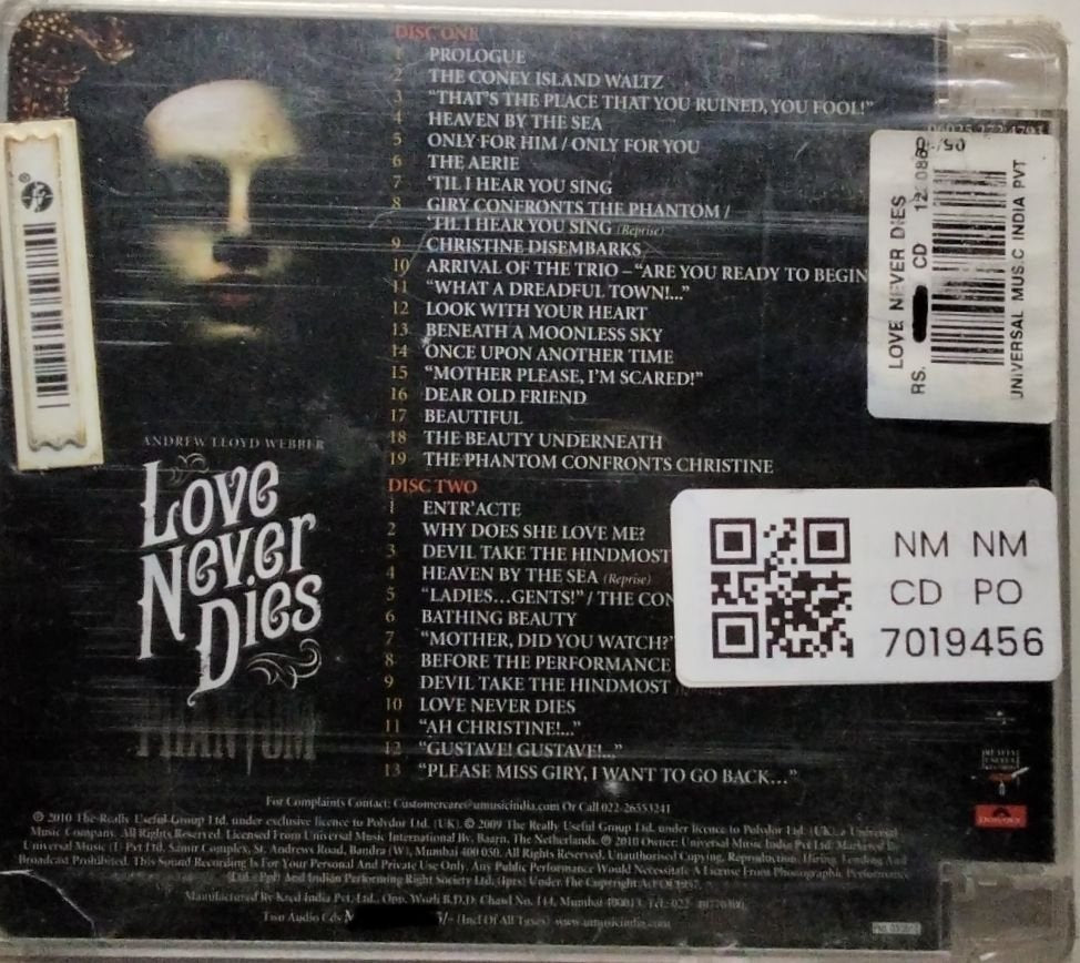 Andrew Lloyd Webber - Love Never Dies (CD) (2)