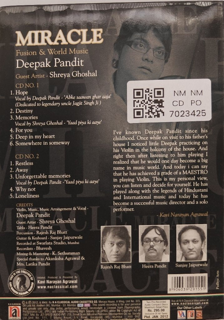 Deepak Pandit - Miracle (CD)