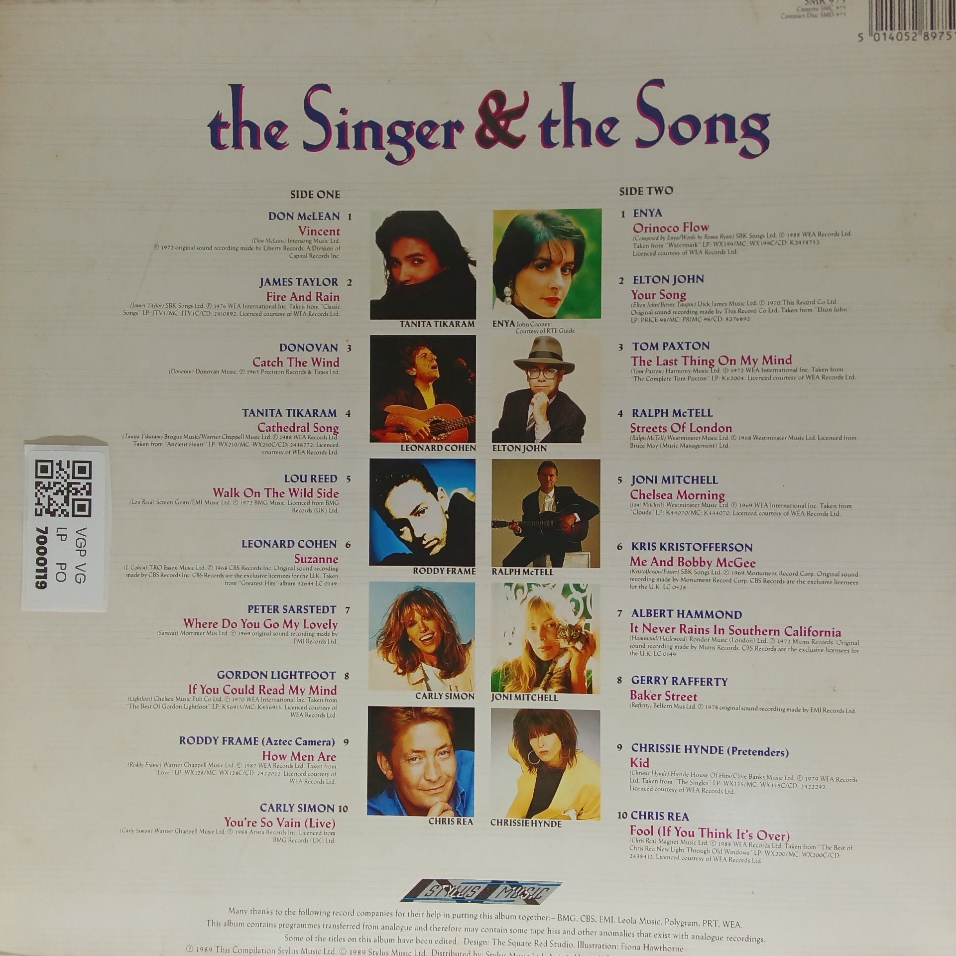 Various - The Singer & the Song (Vinyl)