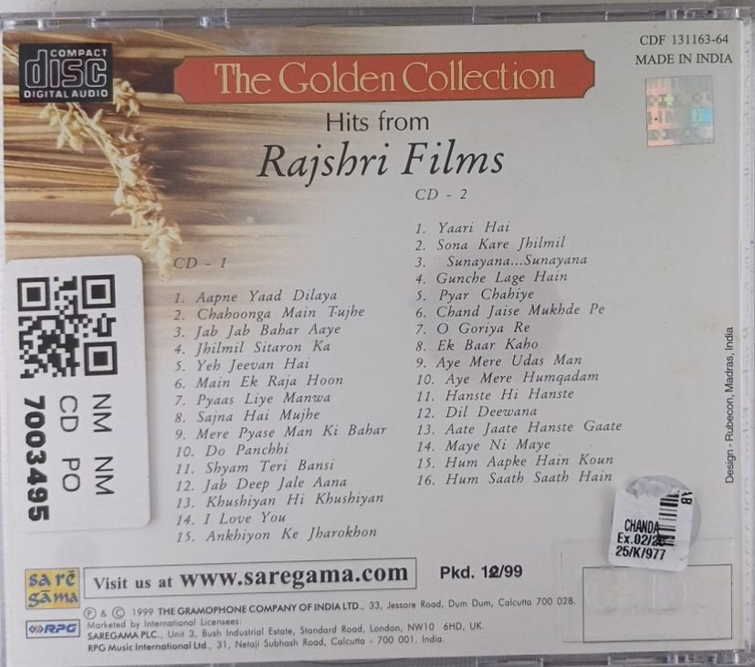Various - Hits from Rajshri Films (CD) (2)