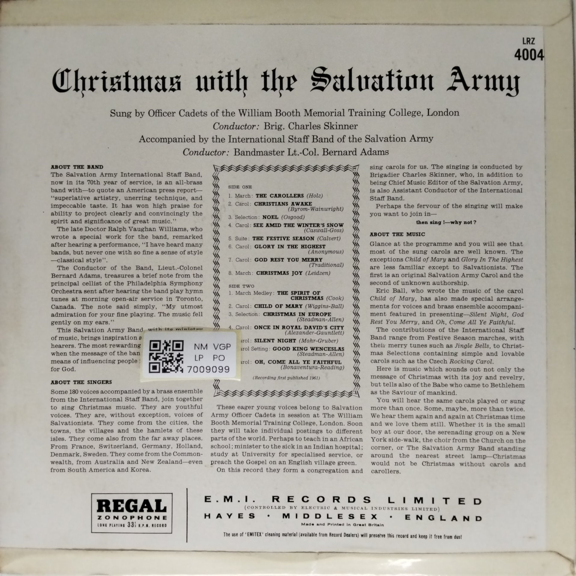 International Staff Band of the Salvation Army - Christmas with the Salvation Army (Vinyl)