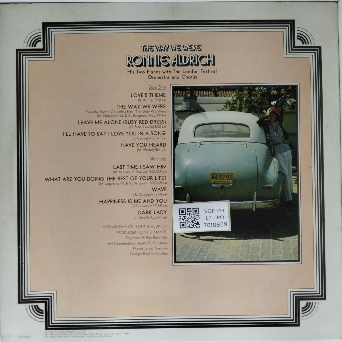 Ronnie Aldrich - The Way We Were (Vinyl)