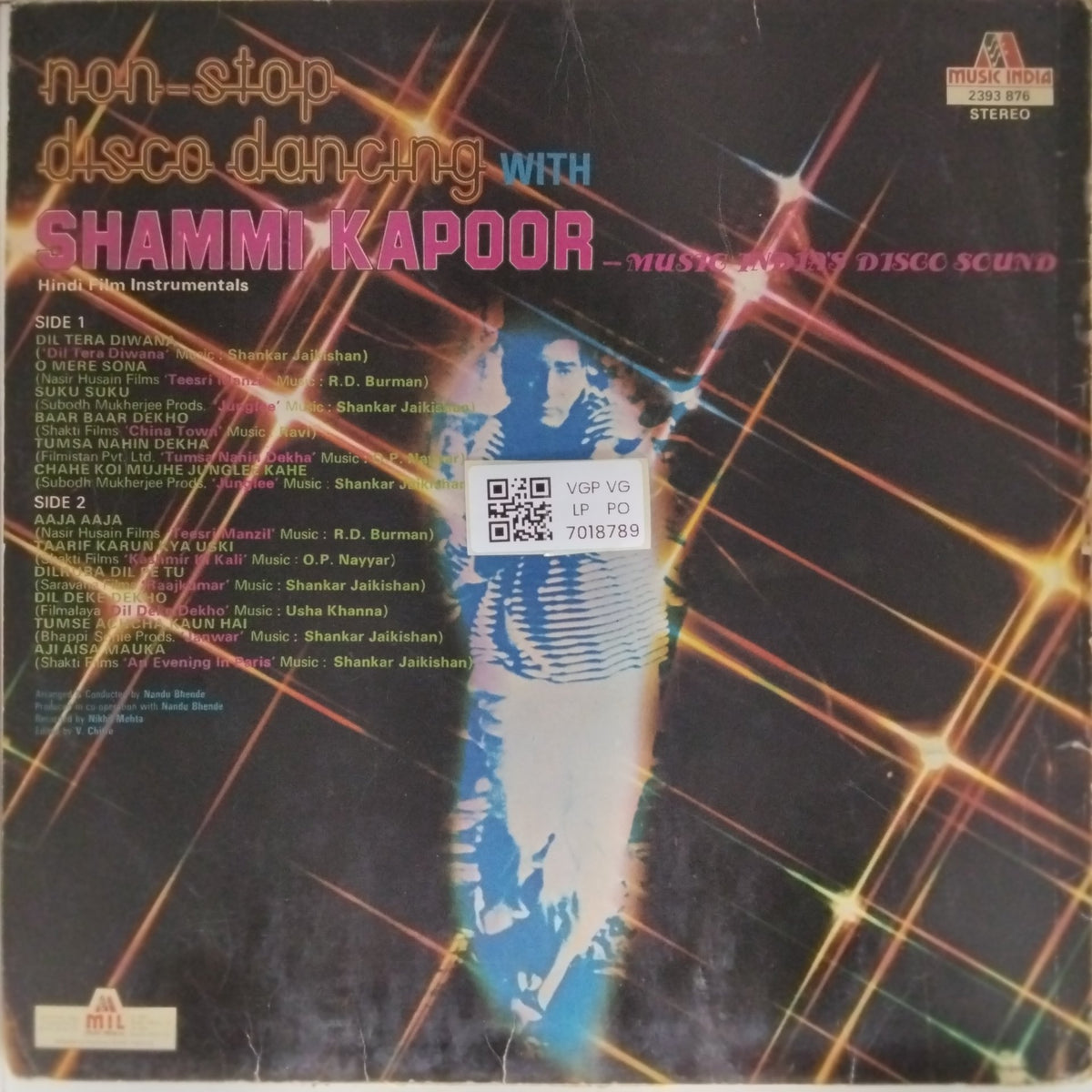 Shankar Jaikishan - Non-Stop Disco Dancing with Shammi Kapoor (Instrumental) (Vinyl)