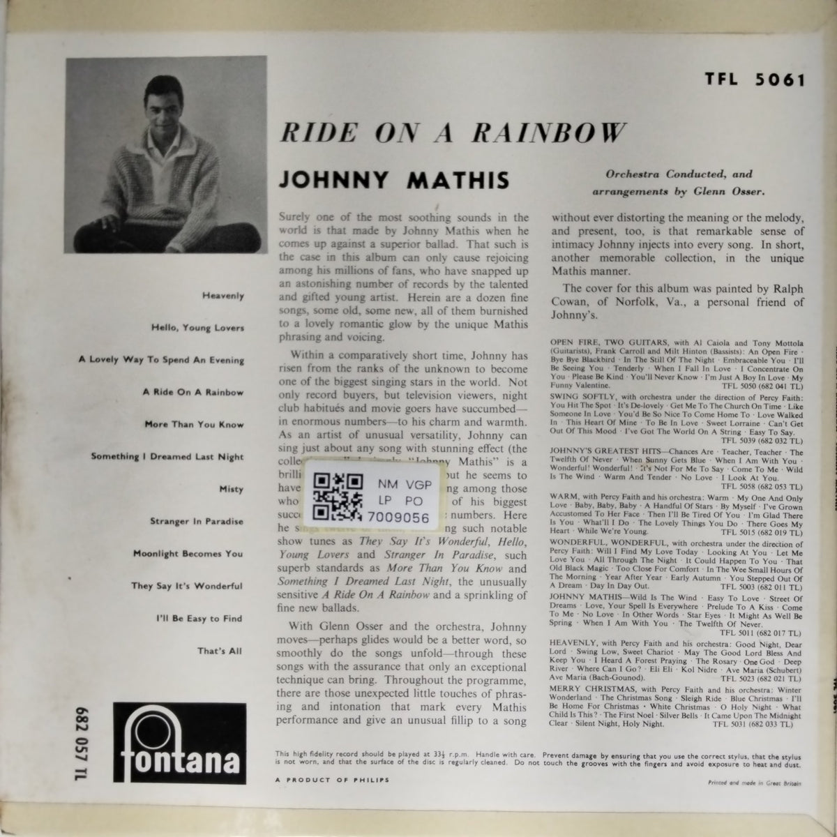 Johnny Mathis - Ride on a Rainbow (Vinyl)