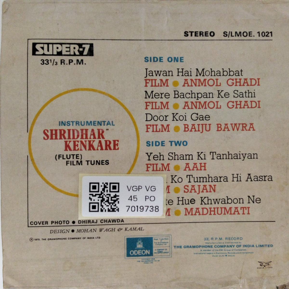 Shridhar Kenkare - Flute Film Tunes (45-RPM)