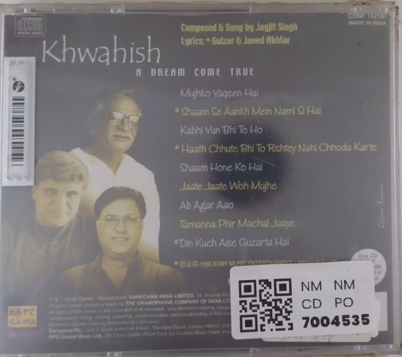 Jagjit Singh - Khwahish: A Dream Come True (CD)