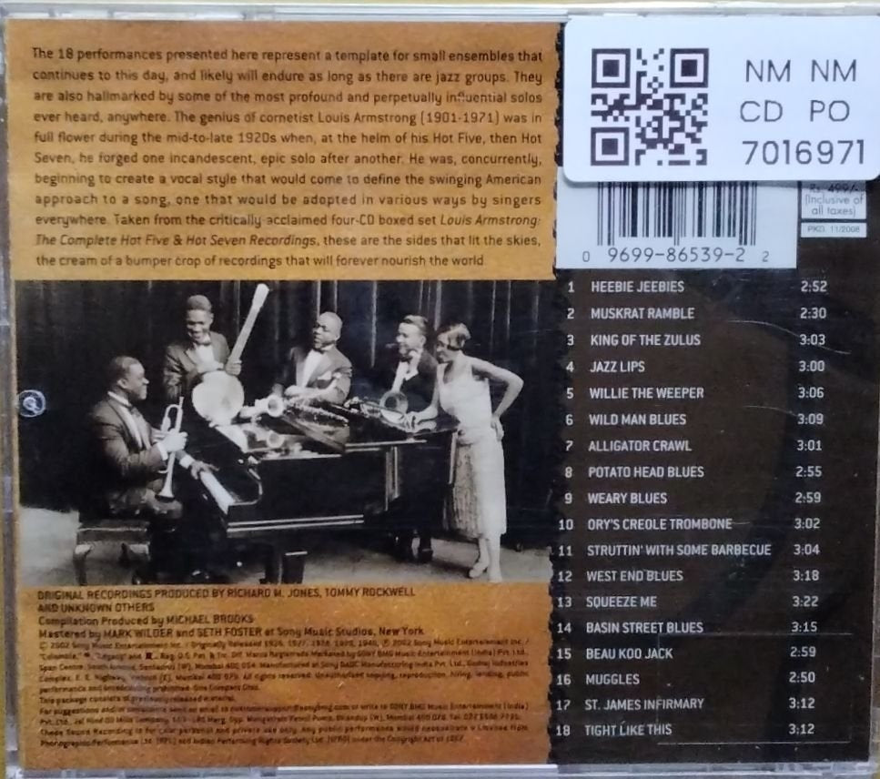 Louis Armstrong - The Best of Louis Armstrong: The Hot Five and Hot Seven Recordings (CD)