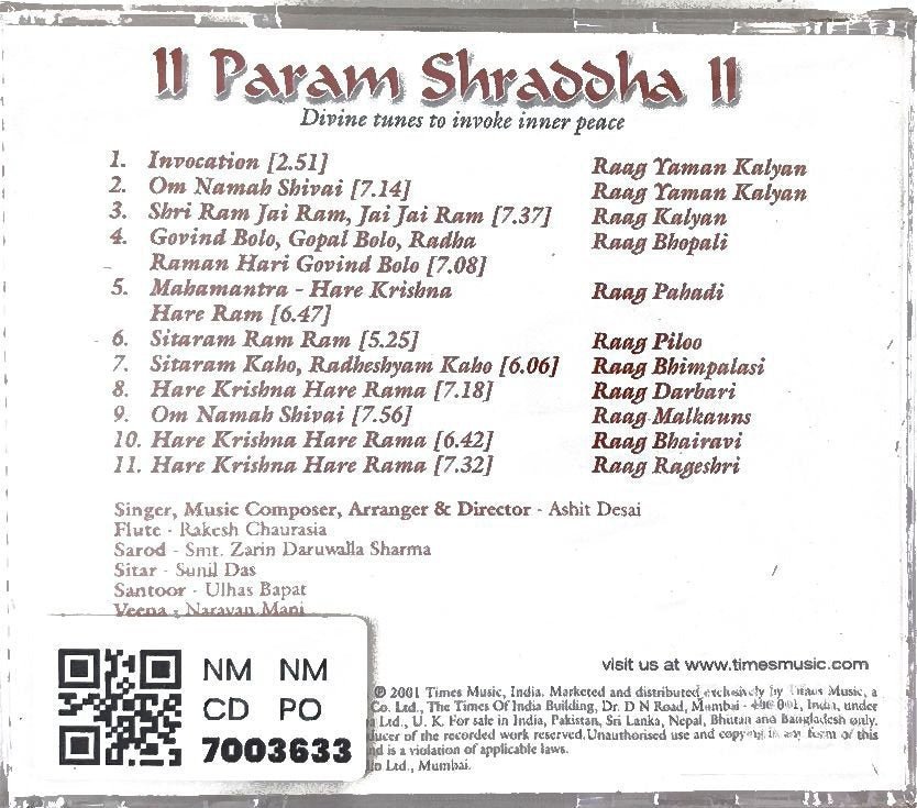 Ashit Desai - Param Shraddha II (CD)