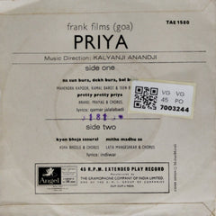 Kalyanji Anandji - Priya (45-RPM)