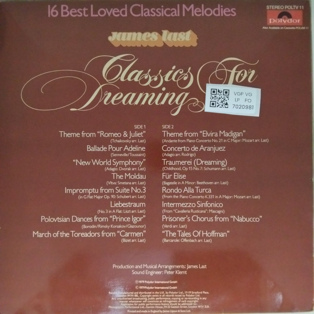 James Last - Classics For Dreaming (Vinyl)