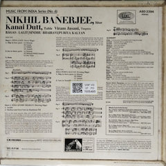 Nikhil Banerjee - Ragas Lalit • Sindhu Bhairavi • Puriya Kalyan (Vinyl)