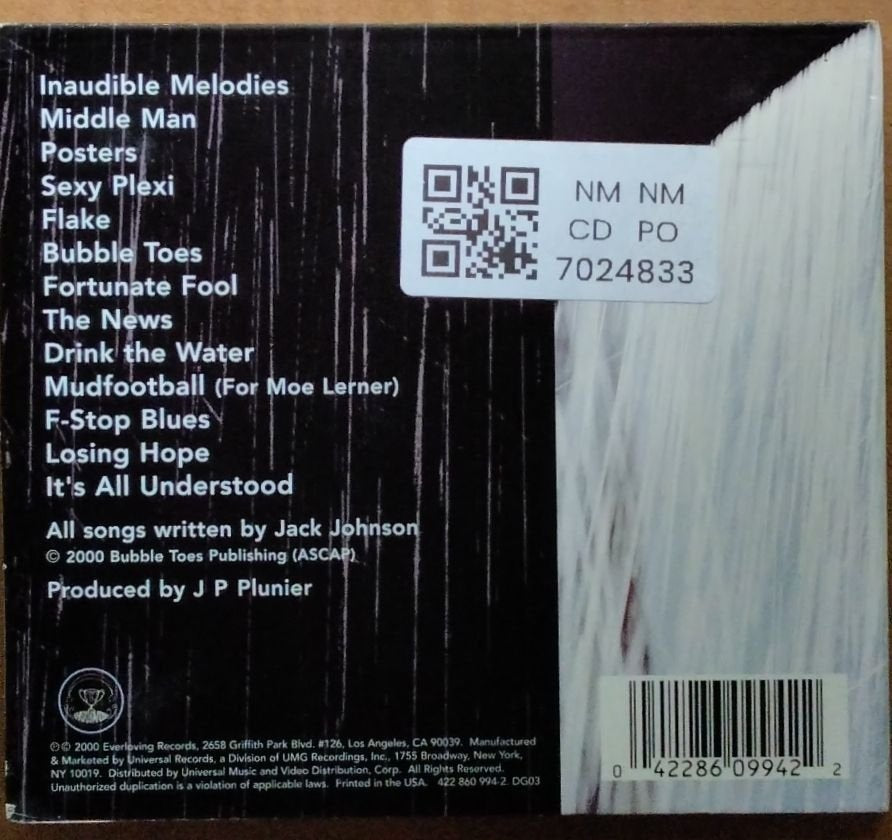 Jack Johnson - Brushfire Fairytales (CD)
