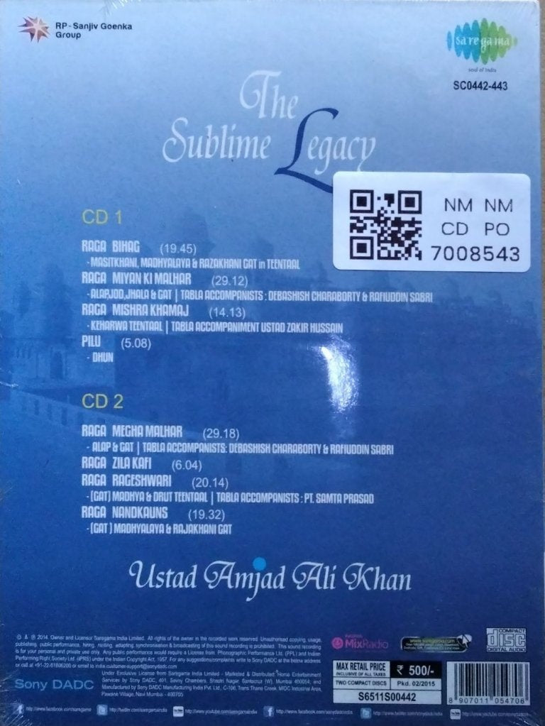 Ustad Amjad Ali Khan - The Sublime Legacy (CD) (2)