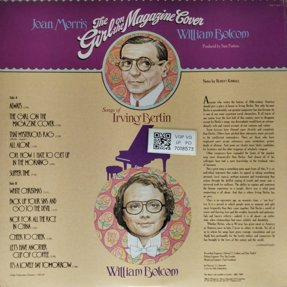 Joan Morris, William Bolcom - The Girl on the Magazine Cover (Vinyl)