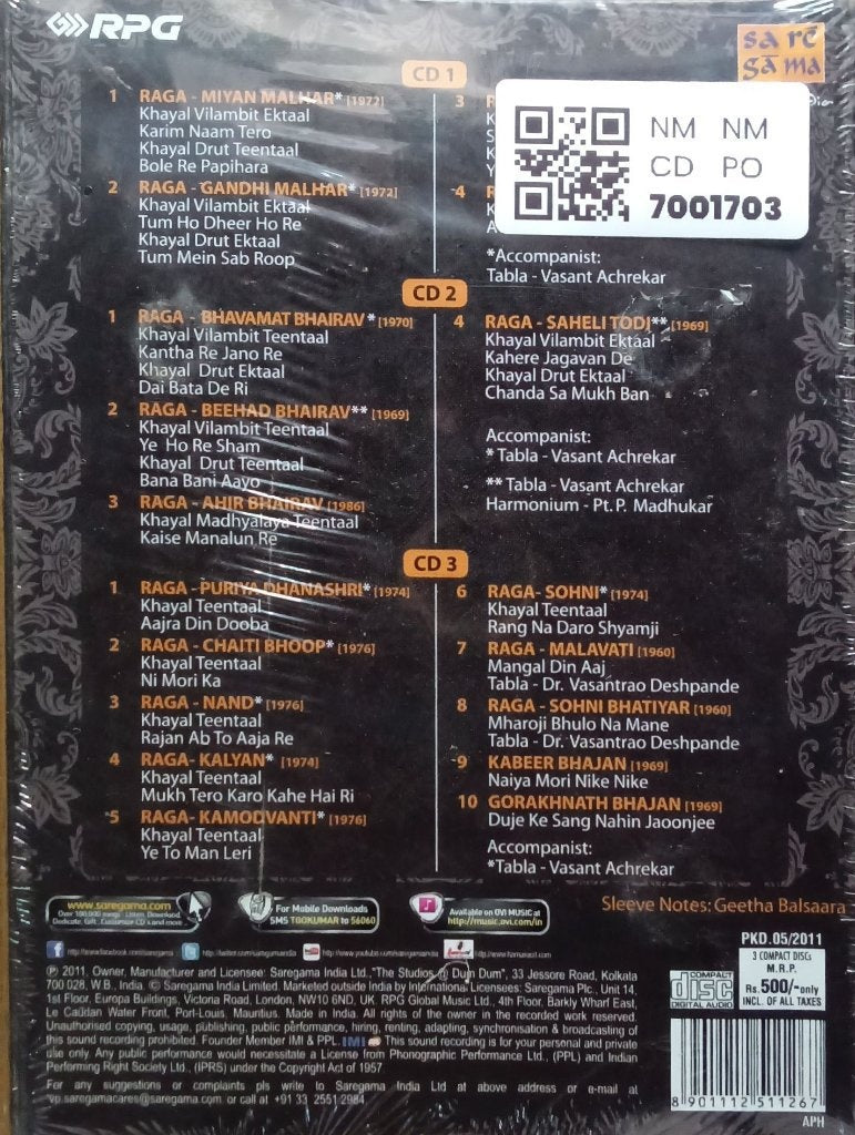 Pt. Kumar Gandharv - The Genius of (CD) (3)
