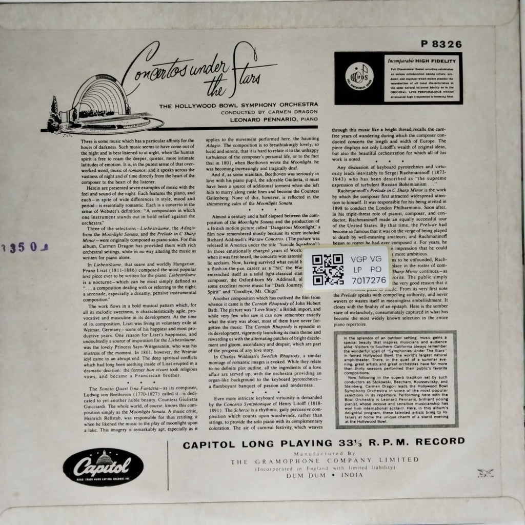 The Hollywood Bowl Symphony Orchestra - Concertos Under the Stars (Vinyl)