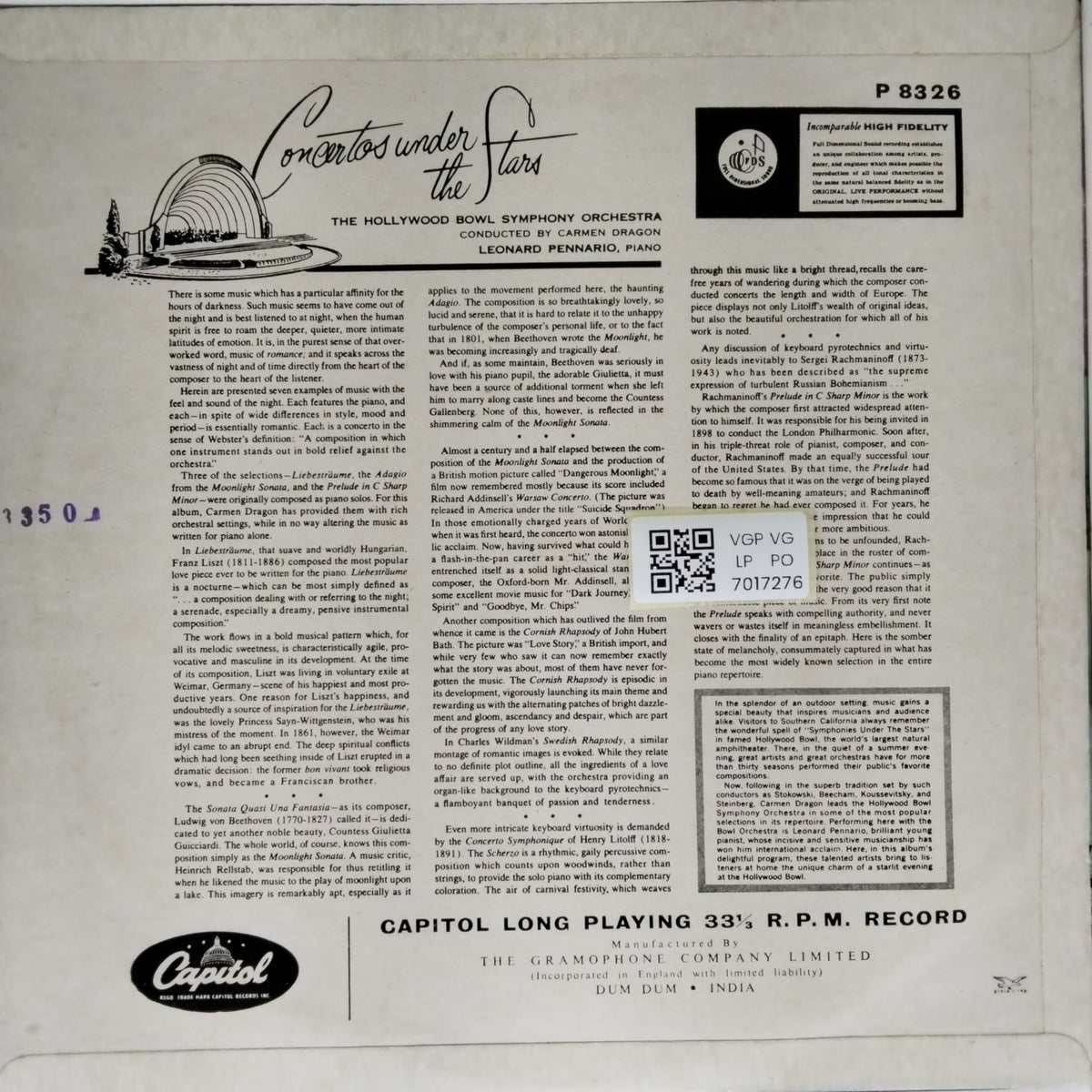 The Hollywood Bowl Symphony Orchestra - Concertos Under the Stars (Vinyl)