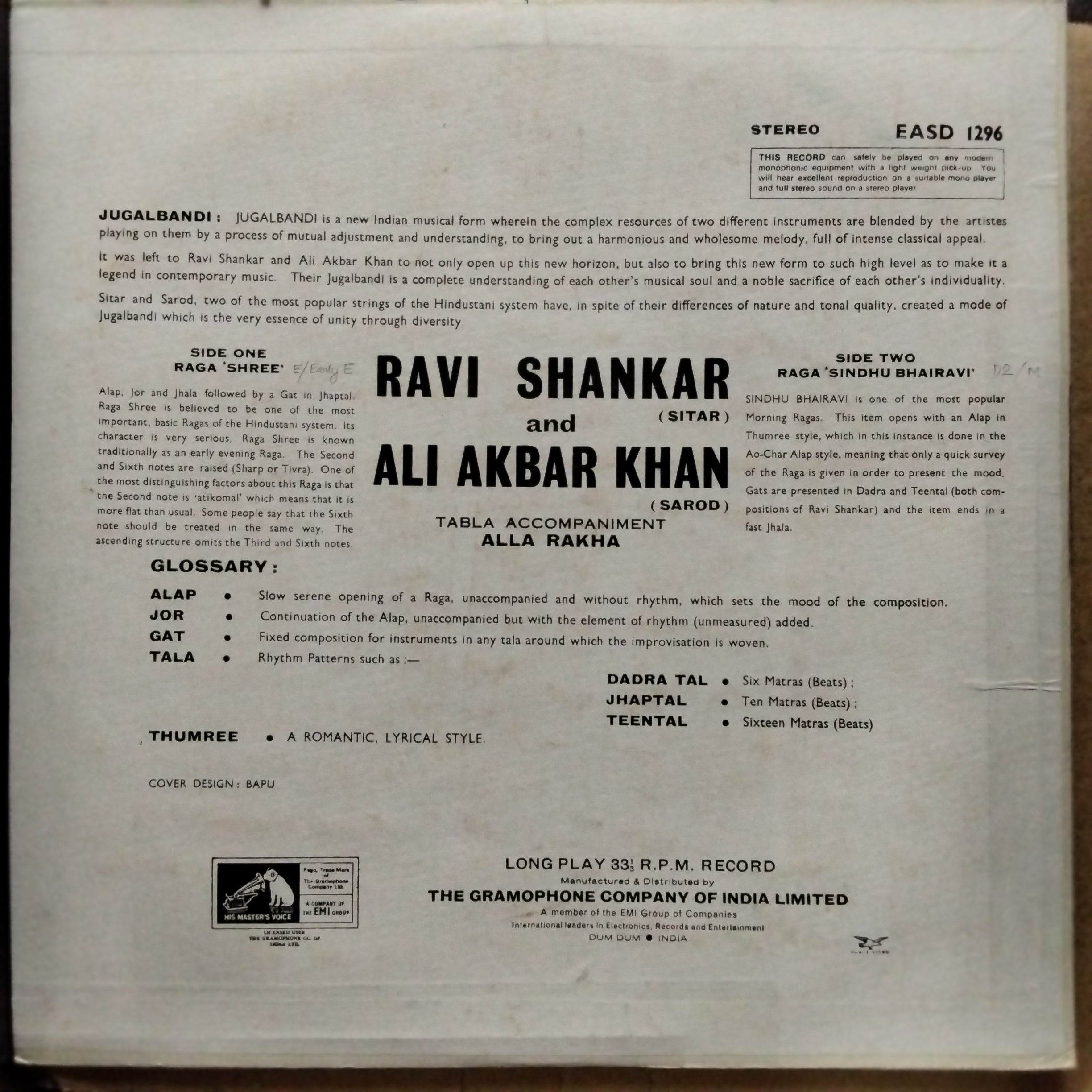 Ravi Shankar & Ali Akbar - Sitar & Sarod (Vinyl)