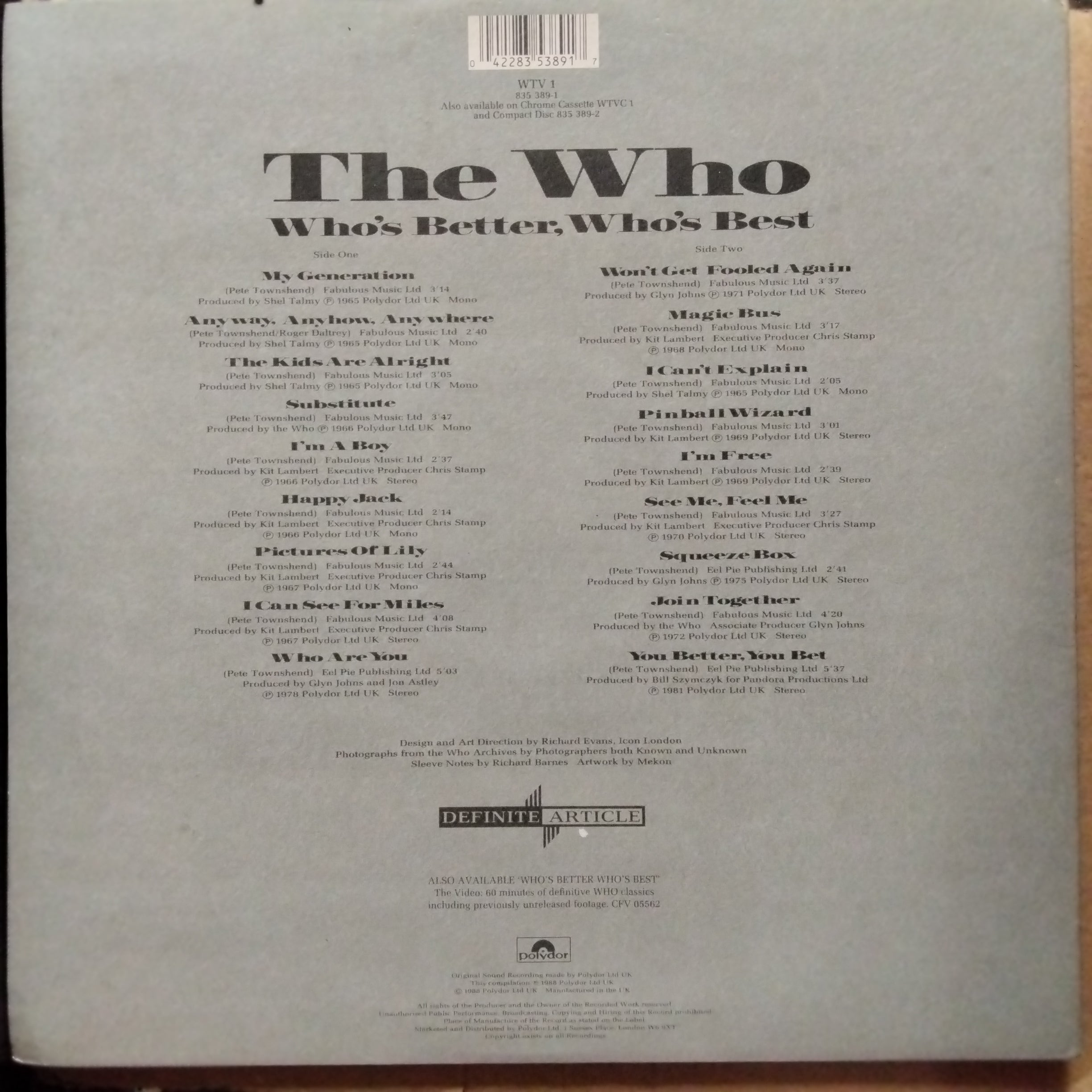 Who  - Who'S Better, Who'S Best (Vinyl)