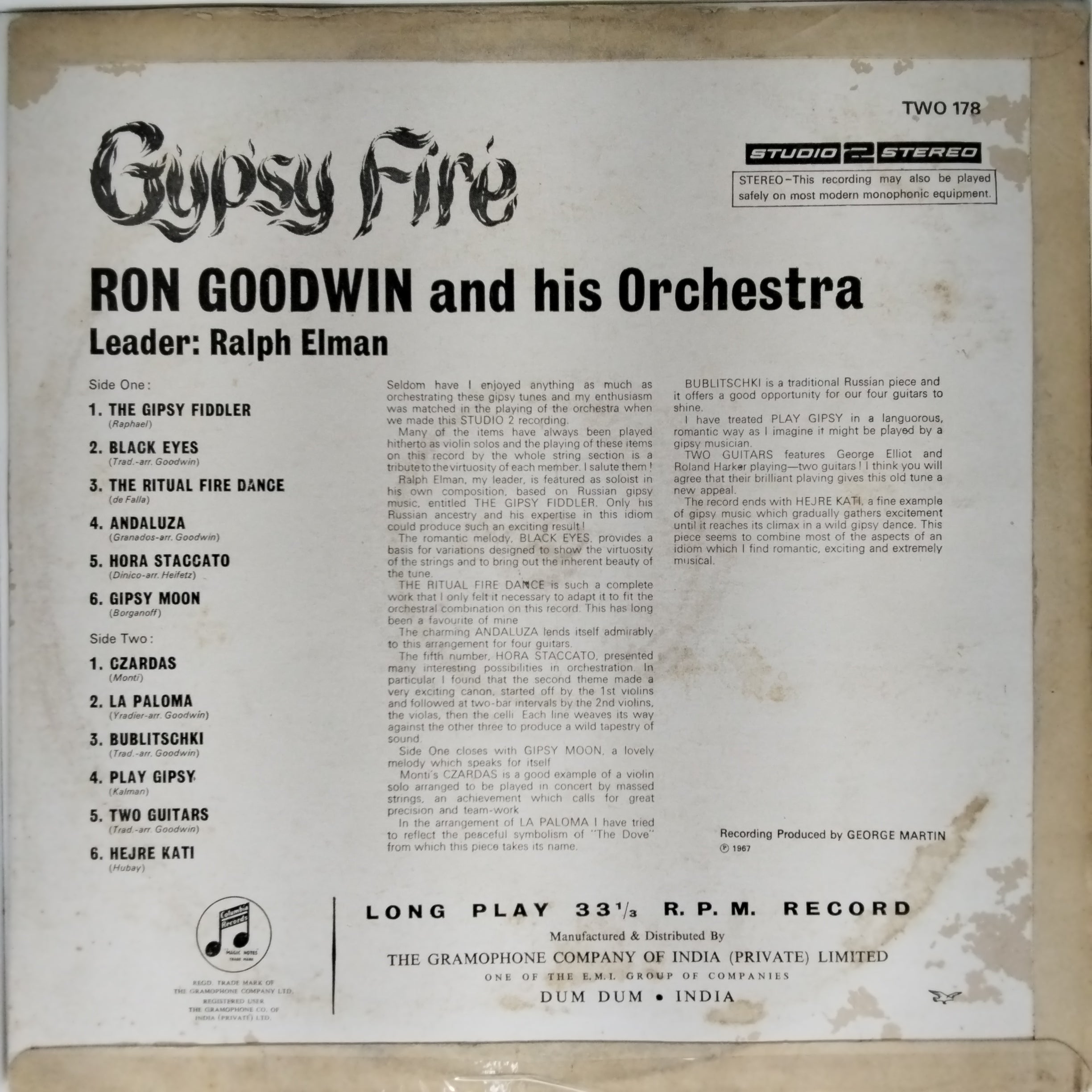 Ron Goodwin And His Orchestra –  - Gypsy Fire (Vinyl)
