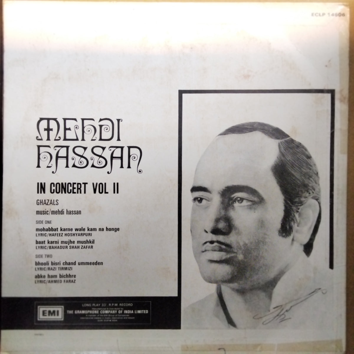 Mehdi Hassan  - In Concert Vol. II (Vinyl)