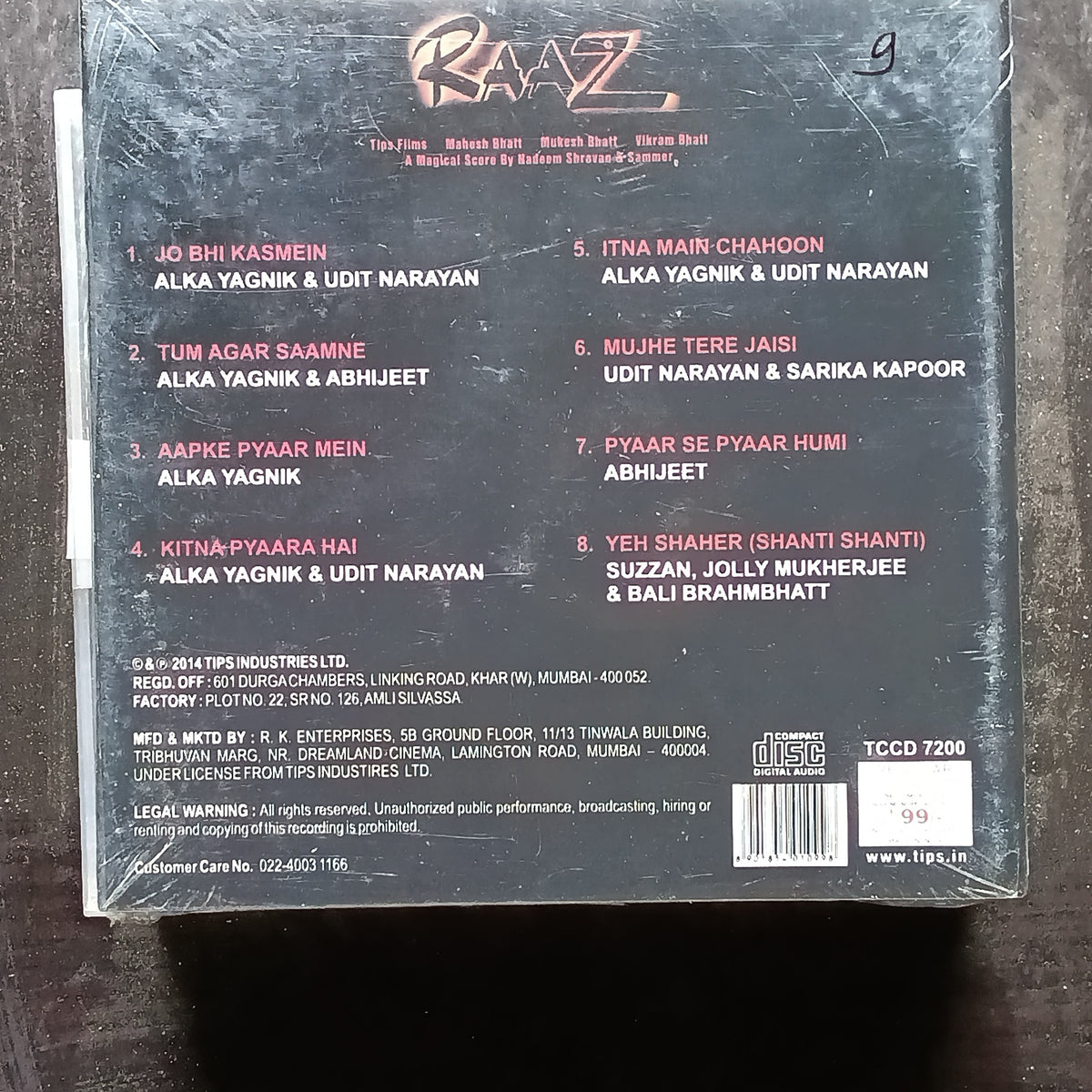Nadeem Shravan  - Raaz (CD)