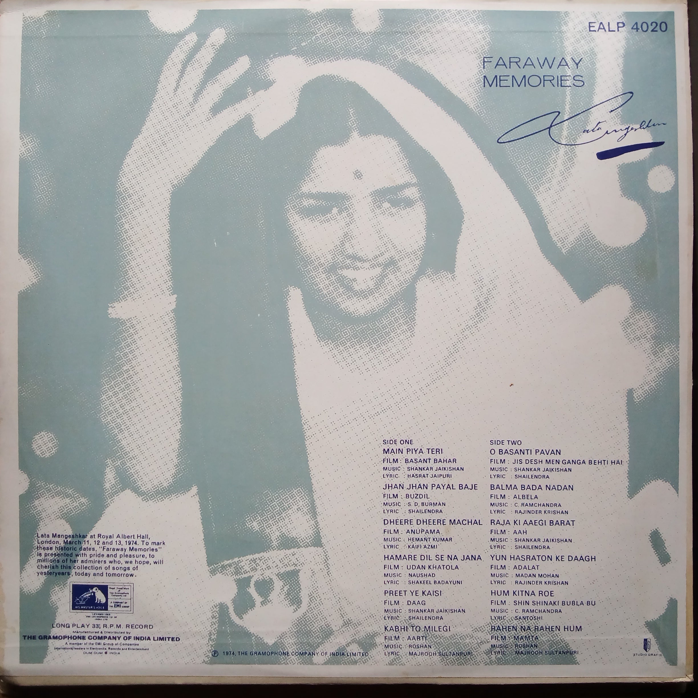 Lata Mangeshkar - Faraway Memories (Vinyl)