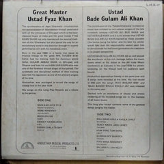 Ustas Bade Ghulam Ali Khan/Great Master Fyaz Khan  - Classical Gems Of  (Vinyl)