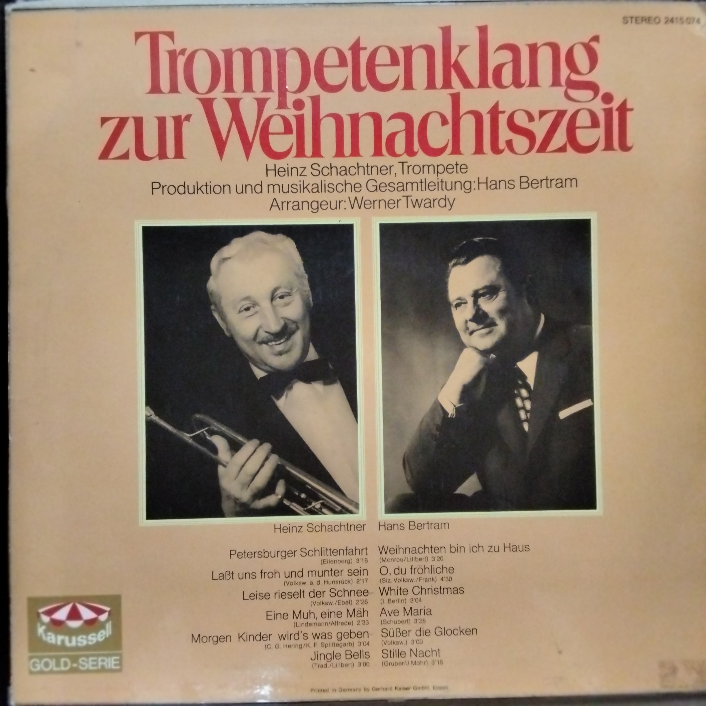 Heinz Schachtner - Trompetenklang Zur Weihnachtszeit (Vinyl)