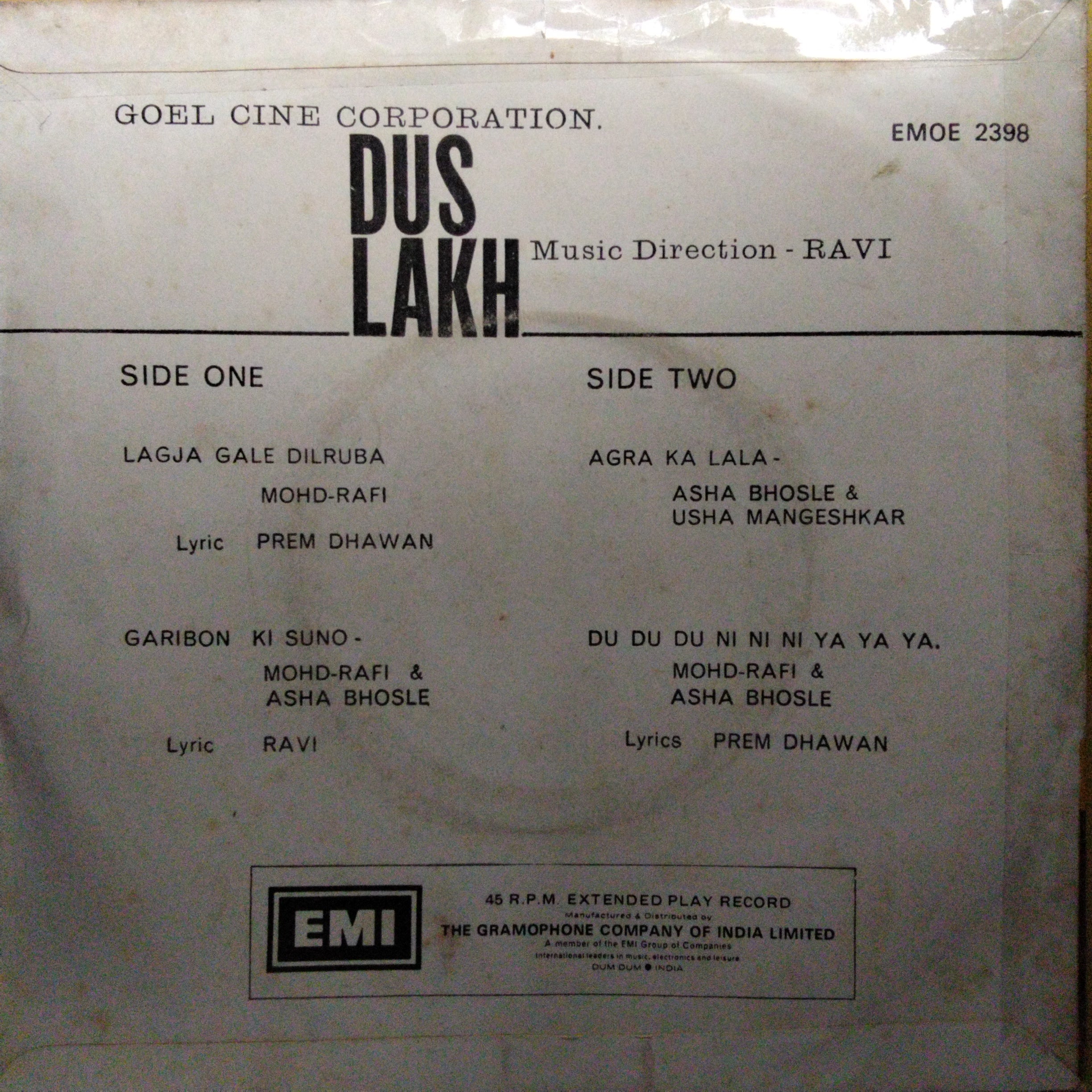 Ravi  - Dus Lakh (45-RPM)
