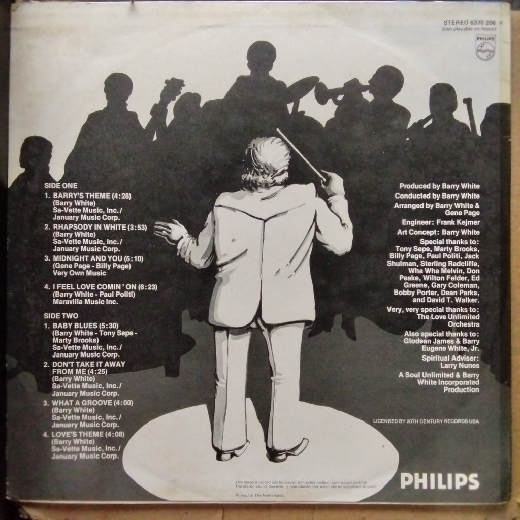 The Love Unlimited Orchestra* Arranged & Conducted By Barry White  - Rhapsody In White (Vinyl)